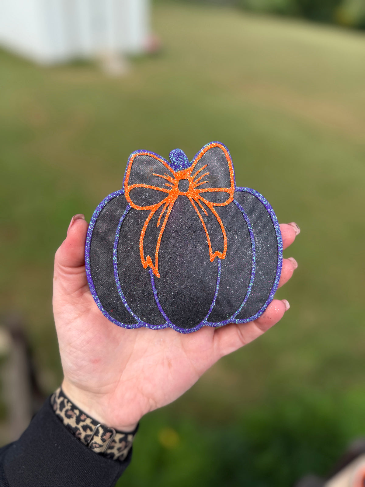 NO MOLD - Large Pumpkin with Bow Freshie – Custom Painted