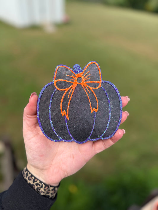 NO MOLD - Large Pumpkin with Bow Freshie – Custom Painted